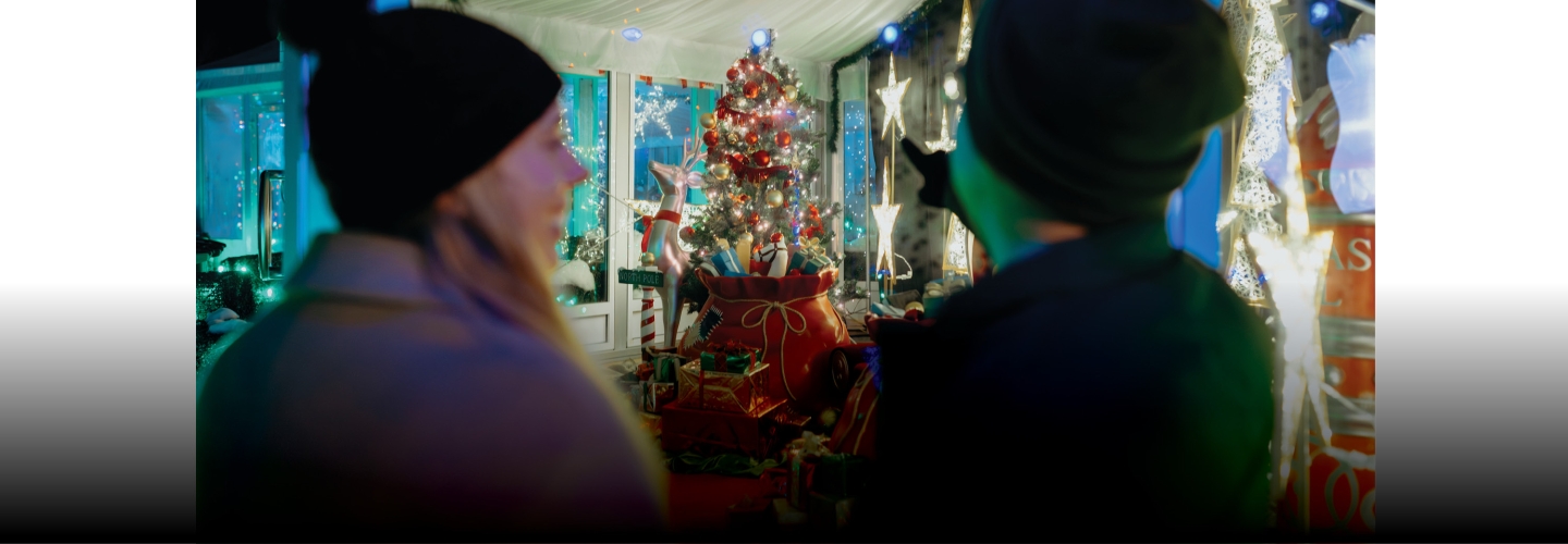 A Wonderland of Lights & Whimsical Snow Globes